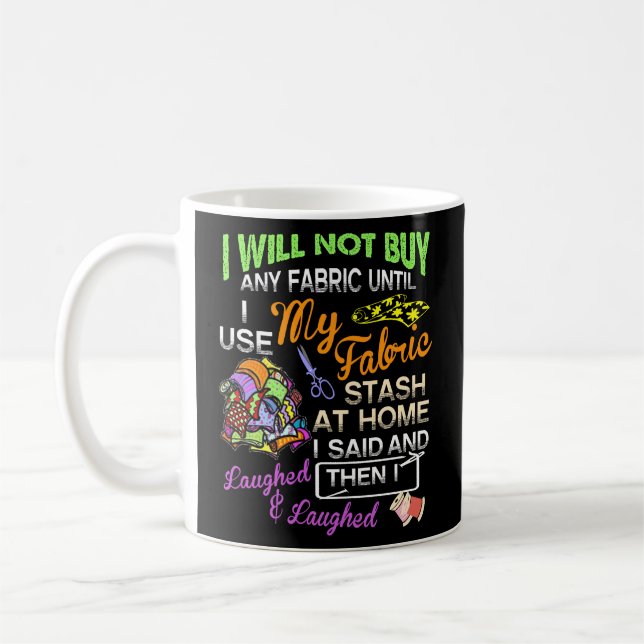 Quilting clothing Funny Sewing lover gifts Quilter Coffee Mug (Left)