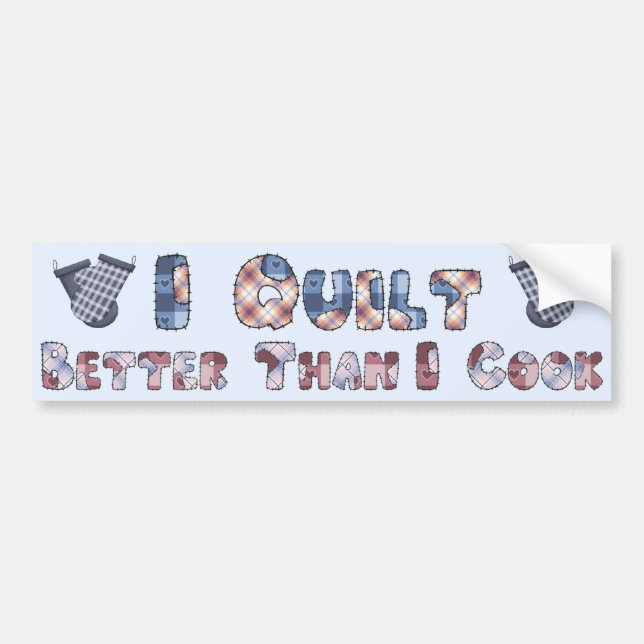 Quilting Cook Bumper Sticker (Front)