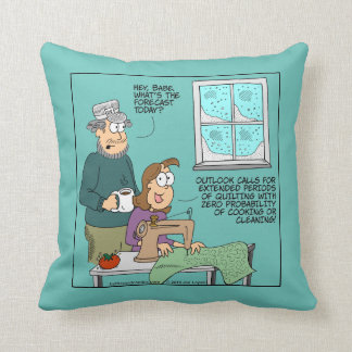 Quilting Forecast Throw PIllow - Gift for Quilters