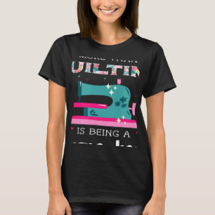 Quilting Grandma Quilter Sewing Machine Fabric Qui T-Shirt