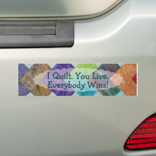 Quilting Humour Bumper Sticker