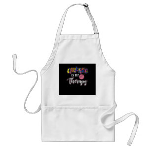 Quilting Is My Therapy   Funny Quilting Lover Gift Standard Apron