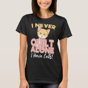 Quilting Kitty Knitting Quilter Process Time Spare T-Shirt