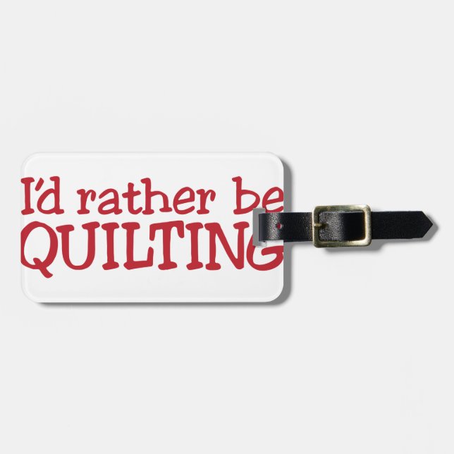 Quilting Luggage Tag (Front Horizontal)