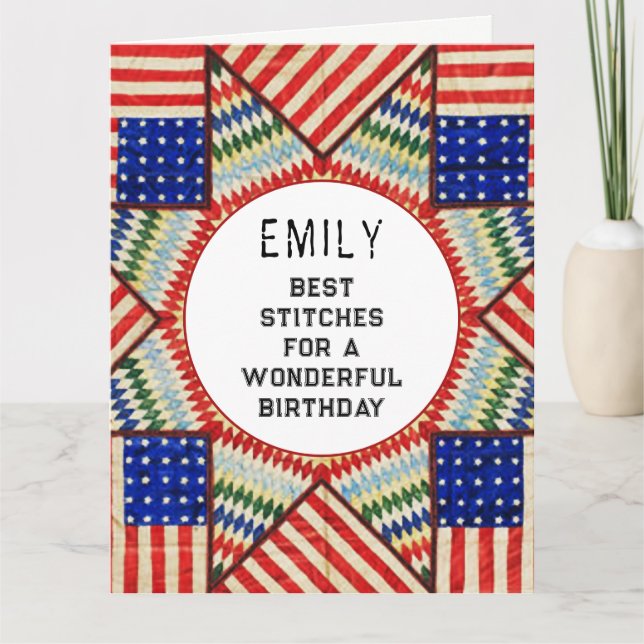 Quilting Quilter Birthday Card (Front)