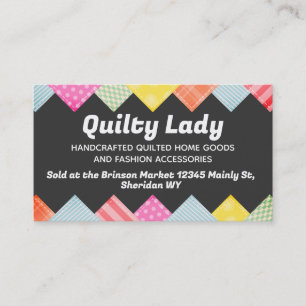 Quilting sewing fabric swatches crafts biz cards