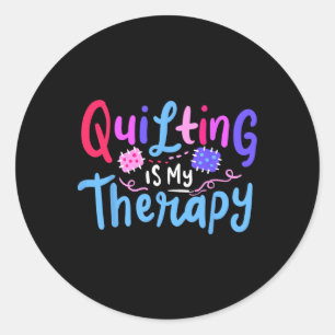 Quilting Sewing Funny Quilter Sewer Gift Classic Round Sticker