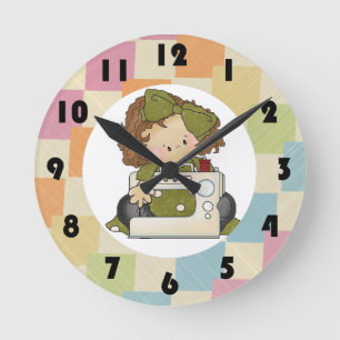 Quilting Sewing Room design Wall Clock