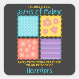 Quilting/Sewing Square Sticker