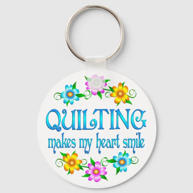 Quilting Smiles Keychain (Front)