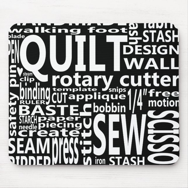 Quilting Subway Art Mouse Pad (Front)