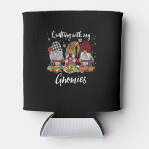 Quilting With My Gnomies Christmas Gnomes Holiday Can Cooler