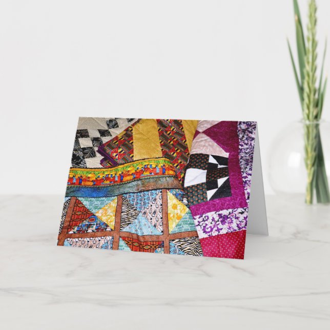 Quilts and Quilting Customizable Thank You Card (Front)