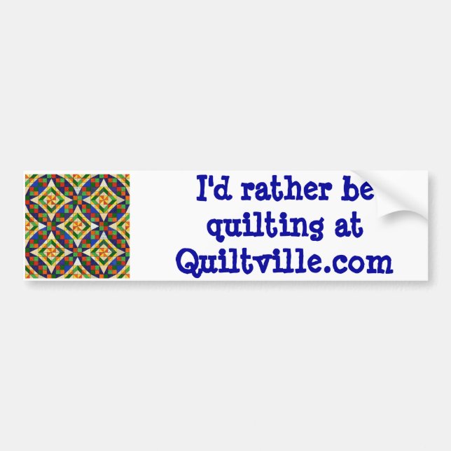 Quiltville Bumper Sticker (Front)
