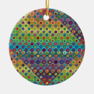 Quilty as Charged Ceramic Ornament