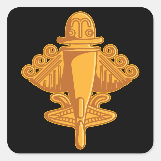 QUIMBAYA AIRPLANE Ancient Alien Theorist Quimbaya Square Sticker (Front)