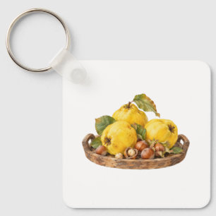 Quince and Hazelnuts on a Tray Keychain