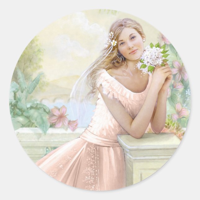 quince Años Classic Round Sticker (Front)