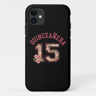 Quinceanera 15 Athletic Pink Floral iPhone 11 Case