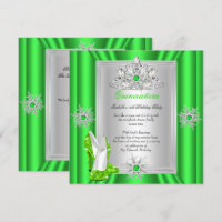 Quinceanera 15 Birthday Party Lime Green Heels