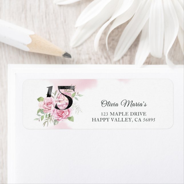 Quinceanera 15e anniversaire Rustique Floral (En situation)