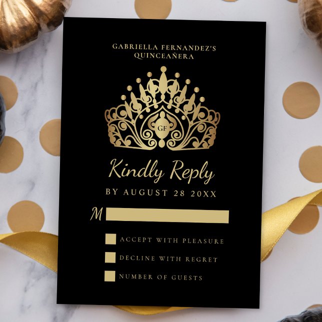 Quinceañera 15th Birthday Celebration RSVP Card (Creator Uploaded)