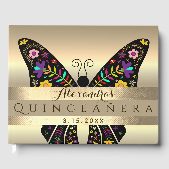 Quinceanera 15th Birthday Guest Book (Front)