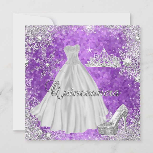 Quinceanera 15th Elite Elegant Birthday Party Invitation (Front)