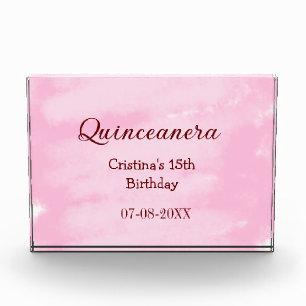 Quinceanera anos 15th birthday add name texture ye photo block