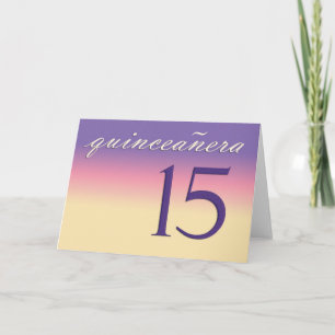 Quinceanera birthday card