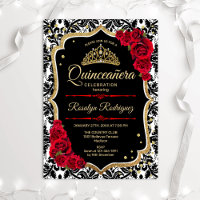 Quinceanera - Black Gold Red