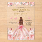 Quinceañera Blush Pink Rose Floral Butterfly
