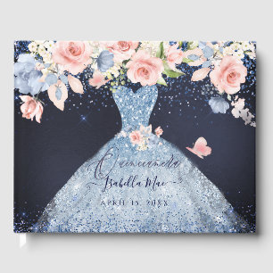 Quinceanera Blush Princess Glitter Gown Confetti G Guest Book
