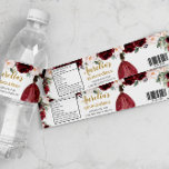 Quinceañera Burgundy Blush Floral 16th Birthday<br><div class="desc">(c) The Happy Cat Studio</div>