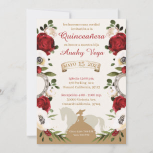 Quinceanera Burgundy Red Charra,Charro Western Save The Date