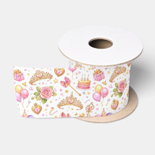 Quinceañera Celebration – Elegant Watercolor Satin Ribbon