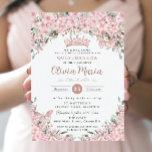 Quinceañera Cherry Blossoms Rose Gold Butterflies Invitation<br><div class="desc">Personalize this pretty cherry blossoms Quinceañera / Sweet 16 birthday invitation easily and quickly. Simply click the customize it further button to edit the texts, change fonts and fonts colours. Featuring beautiful watercolor cherry blossoms flowers, rose gold butterflies and a rose gold princess crown. Matching items available in store. (c)...</div>