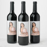 Quinceanera Dress Photo Wine Label<br><div class="desc">Create your own 15th birthday party - fiesta de quince años - sparkling cider labels with your daughter's dress photo. 
Customize the font colour,  size and styles to create your own design for her special celebration. 
Showcase her lovely evening wear on her special evening.</div>