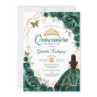 Quinceanera Emerald Green Dress Gold