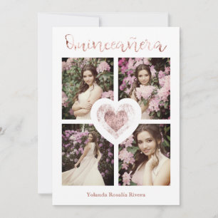Quinceañera Español Tendencia Oro Rosa 4 Fotos