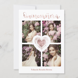 Quinceañera Español Tendencia Oro Rosa 4 photos