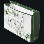 Quinceanera Eucalyptus 15th Birthday Party Large Gift Bag<br><div class="desc">TIP: Matching items available in this collection. Our botanical eucalyptus birthday collection features watercolor foliage and modern typography in dark grey text. Use the "Customize it" button to further re-arrange and format the style and placement of text. Could easily be repurpose for other special events like anniversaries, baby shower, birthday...</div>