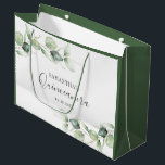 Quinceanera Eucalyptus 15th Birthday Party Large Gift Bag<br><div class="desc">TIP: Matching items available in this collection. Our botanical eucalyptus birthday collection features watercolor foliage and modern typography in dark grey text. Use the "Customize it" button to further re-arrange and format the style and placement of text. Could easily be repurpose for other special events like anniversaries, baby shower, birthday...</div>