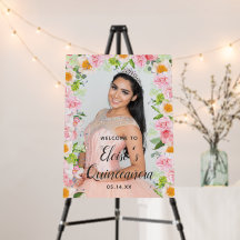 Quinceañera Event Board Welcome Sign