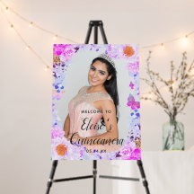 Quinceañera Event Board Welcome Sign
