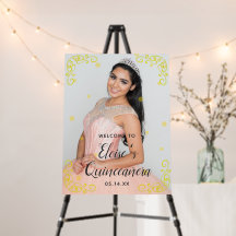 Quinceañera Event Board Welcome Sign