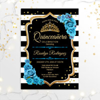 Quinceanera - Gold Black Blue