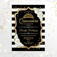 Quinceanera - Gold Black White