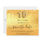 Quinceanera gold glitter drip save the date card