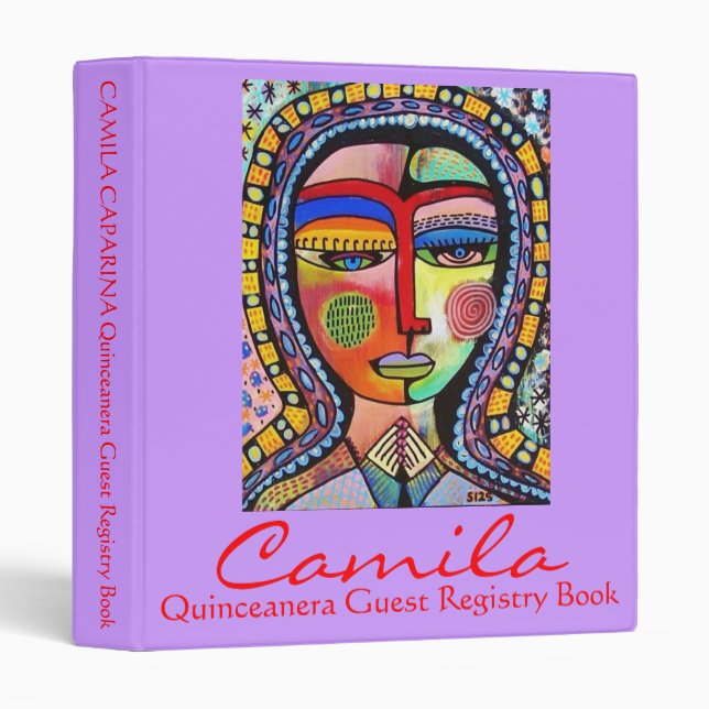 Quinceanera Guest Registry Book: 15th Birthday Binder (Front/Spine)